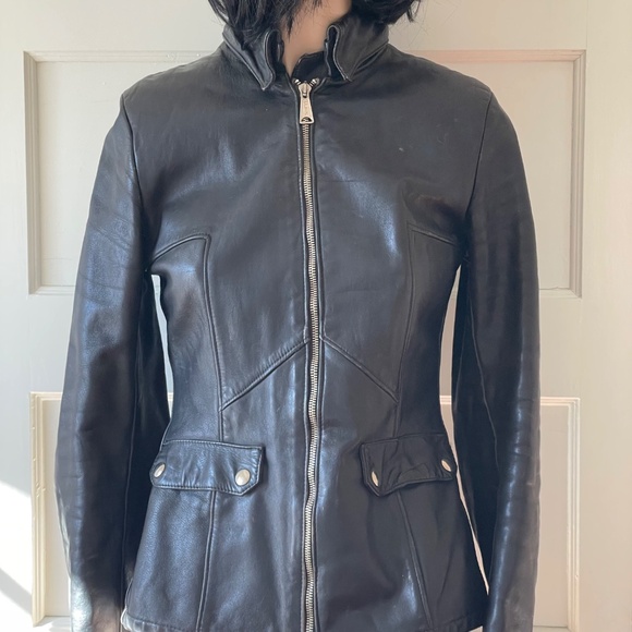 Vintage 80s Motorcycle Jacket | Women CAFE RACER Jacket | 80s Biker Jacket XSML - Picture 2 of 9